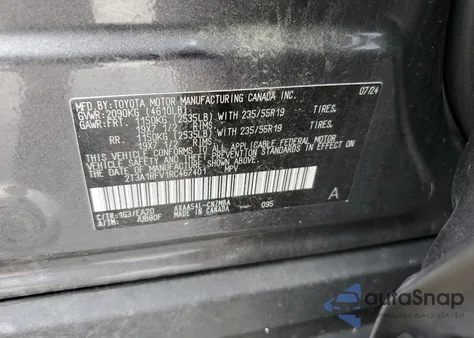 2024 Toyota Rav4 Xle Premium из США, поврежденный, VIN 2T3A1RFV1RC467401